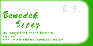 benedek vitez business card